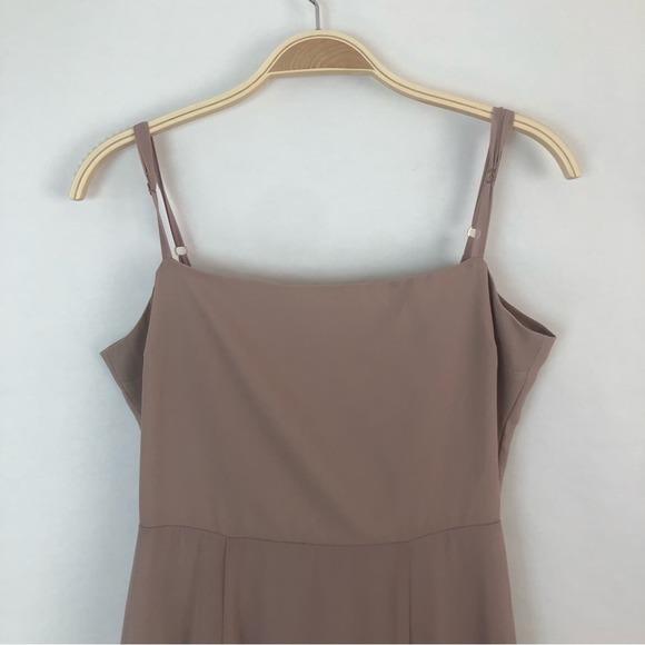 Show Me Your Mumu Lauren Tie Maxi Dress‎ Soft Beige Chiffon Size Medium - Picture 5 of 11